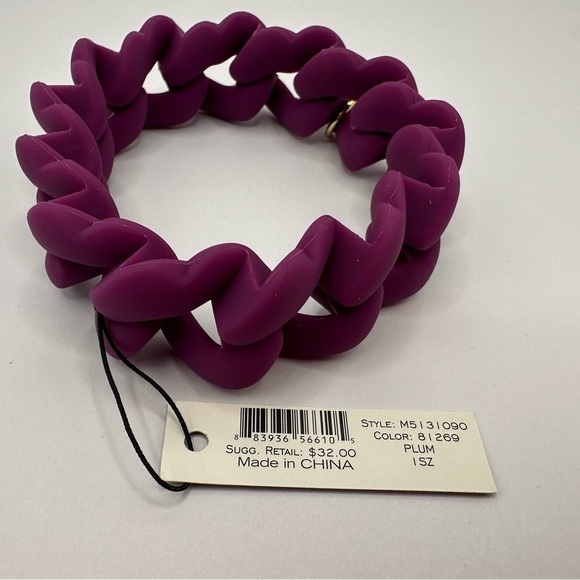 Marc by Marc Jacobs Purple Plum turnlock braided bracelet NWT - Picture 4 of 6